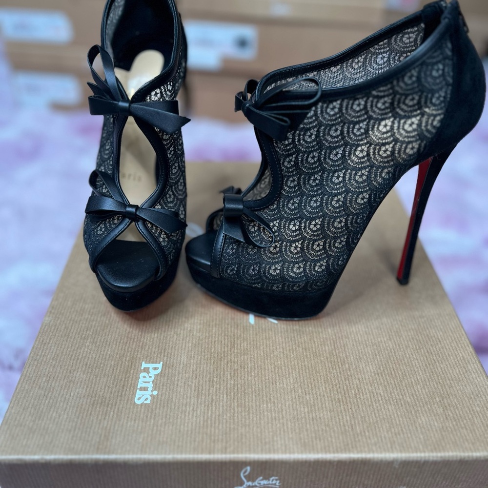 Christian Louboutin Black Heels EMPIRALTISSIMA Size 35.5